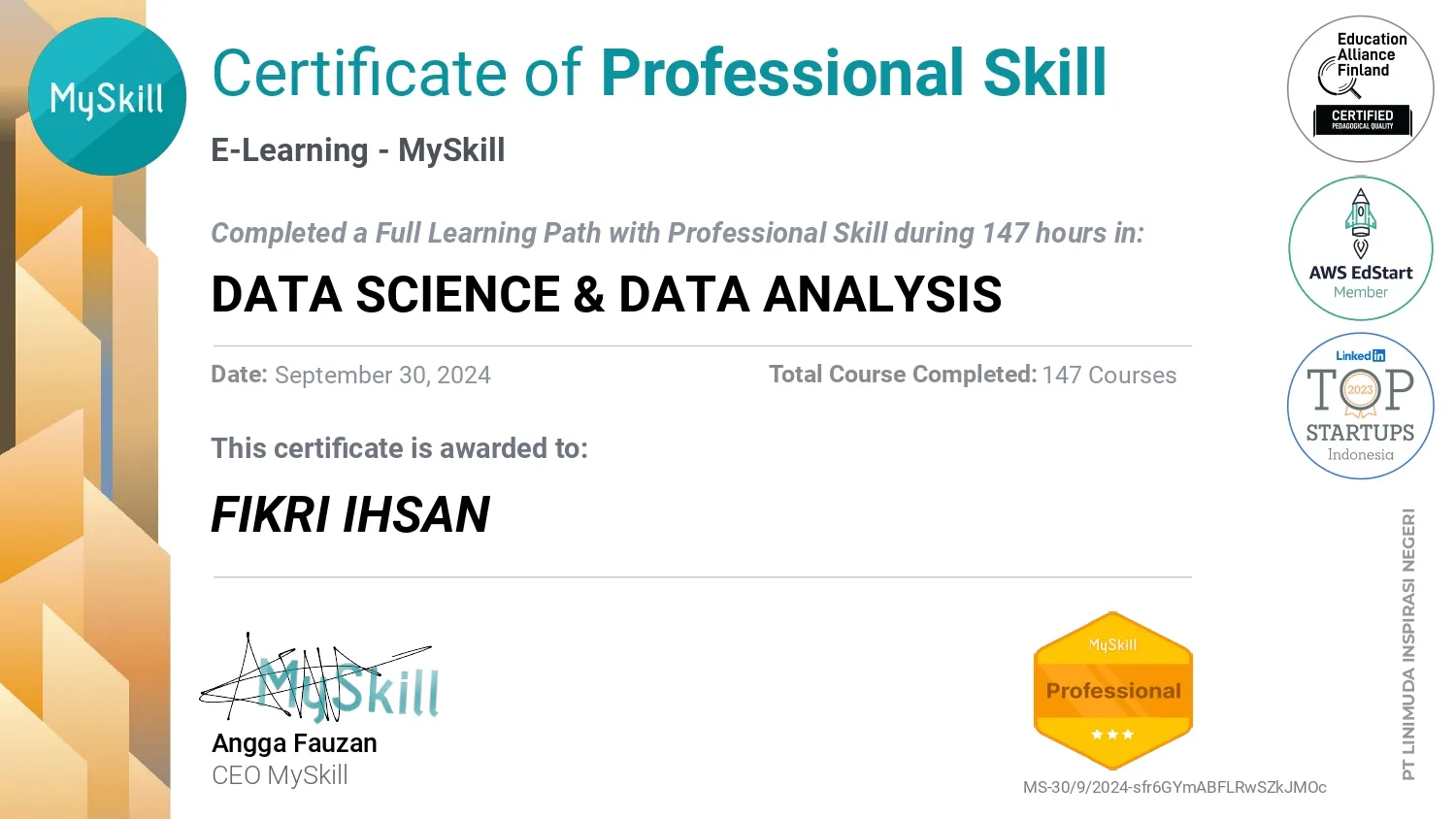 certificate